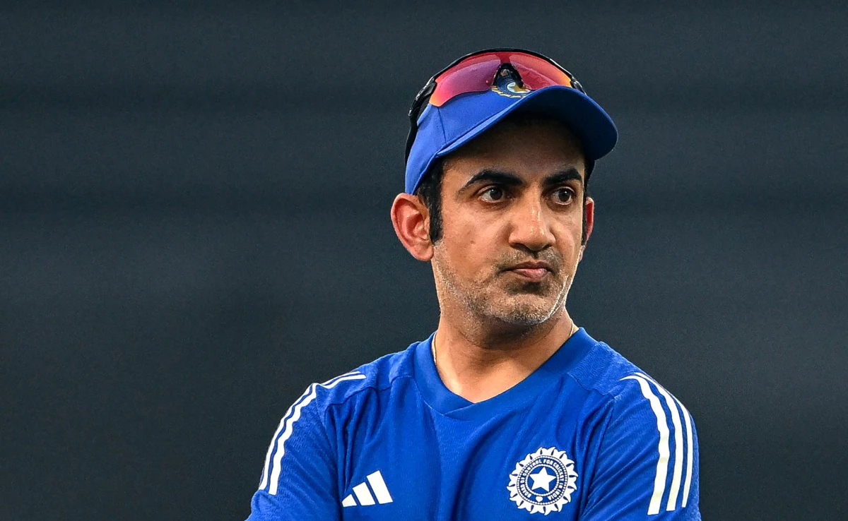 Gautam Gambhir during an Indian team training session ahead of T20 World Cup