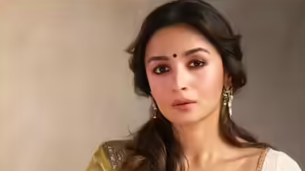 Alia Bhatt on the sets of a new Bollywood project, looking poised and elegant