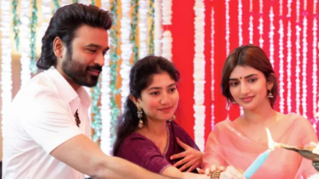 Dhanush, Sreeleela and Sai Pallavi attend D55 mahurat pooja with cast and crew