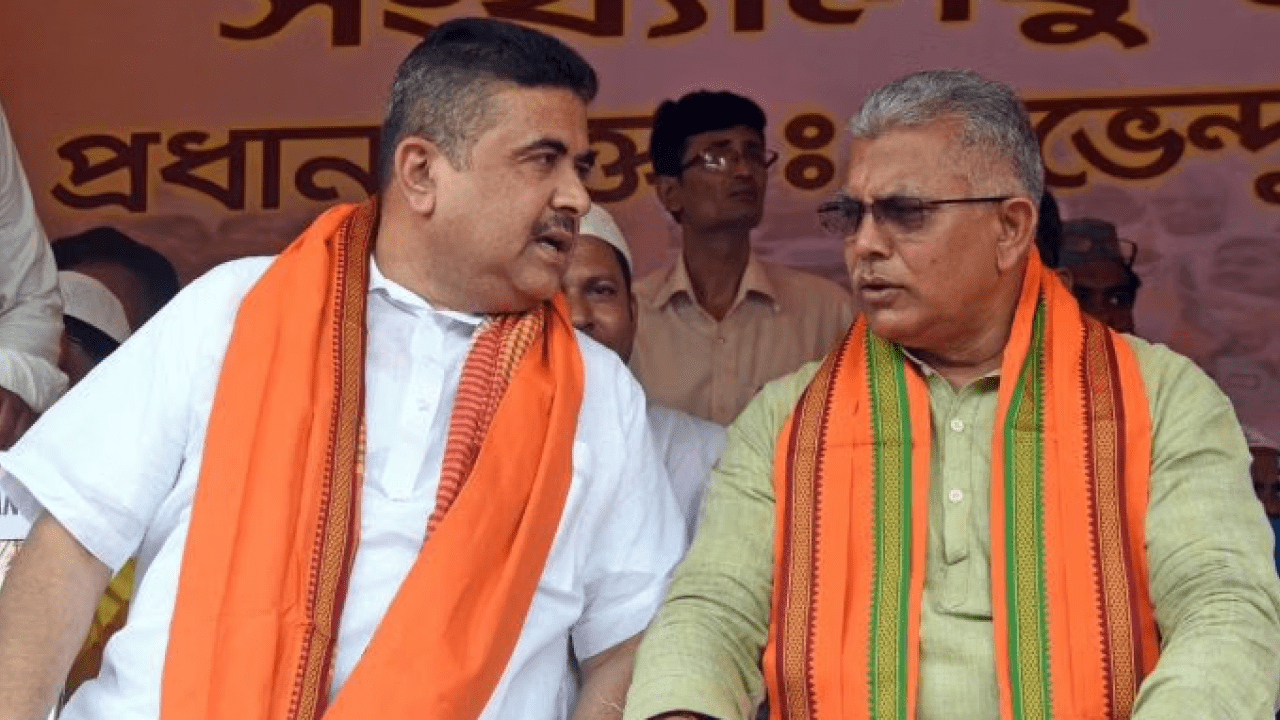 BJP leader Dilip Ghosh speaking during Parivartan Yatra in West Bengal amid voter roll revision controversy