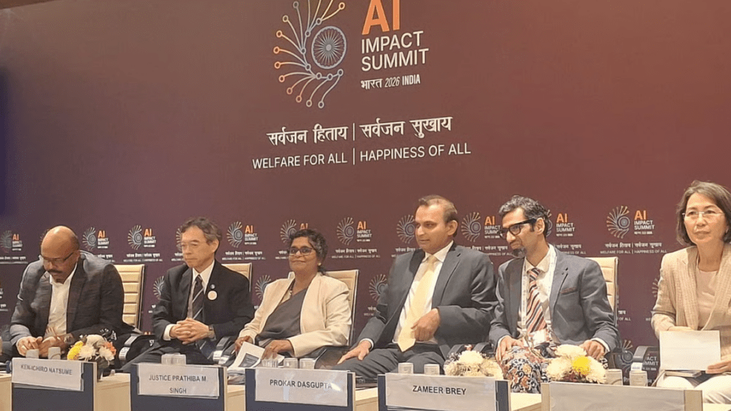 Justice Prathiba M Singh speaking at AI Impact Summit on AI in healthcare and human oversight