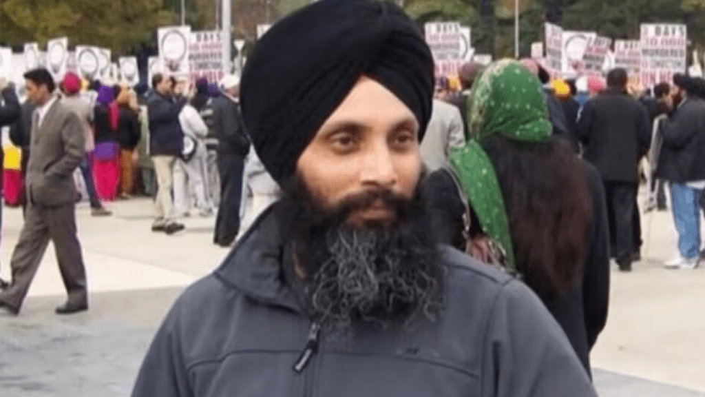 Police vehicles outside Surrey gurdwara following Hardeep Singh Nijjar shooting in British Columbia