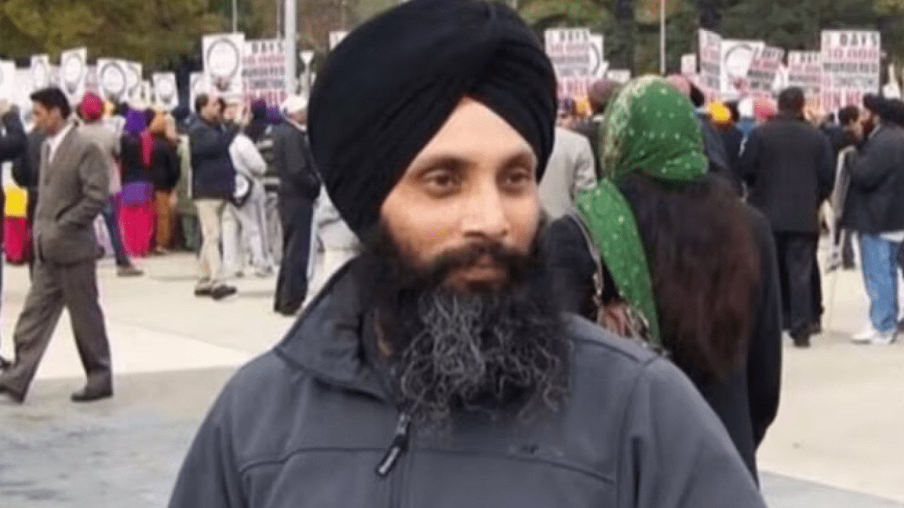 Police vehicles outside Surrey gurdwara following Hardeep Singh Nijjar shooting in British Columbia