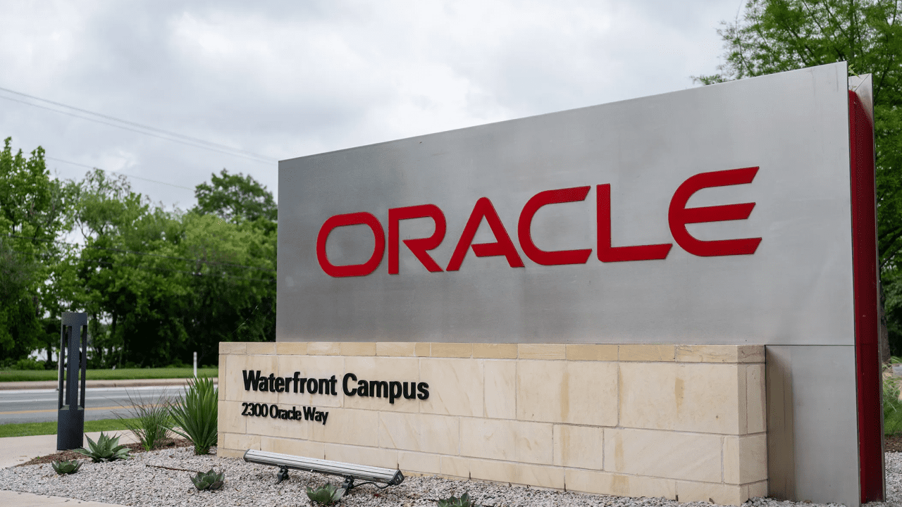 Oracle headquarters as company plans major layoffs amid AI data centre financing challenges