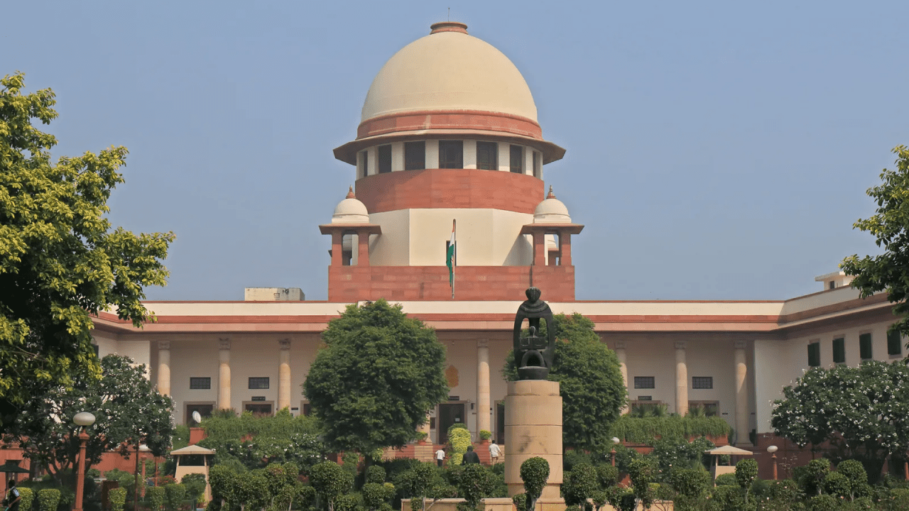 Supreme Court of India building during hearing on missing children data and trafficking cases