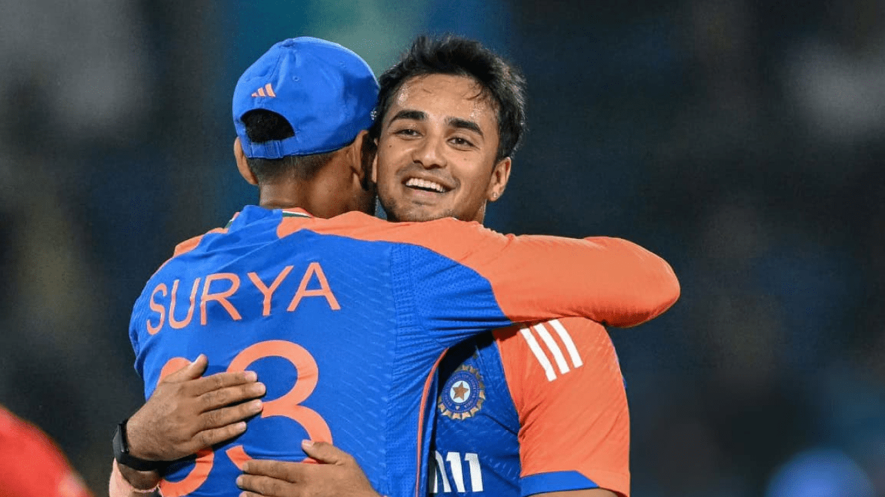 Suryakumar Yadav speaking at press conference during T20 World Cup 2026 backing Abhishek Sharma