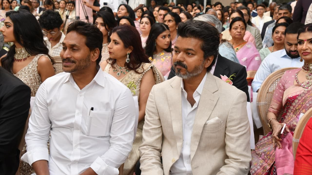 Vijay attending wedding in Chennai amid Jana Nayagan film release controversy, interacting with fans
