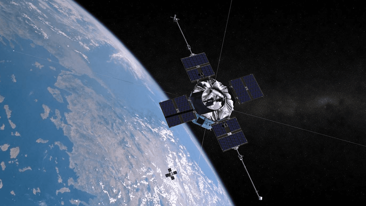 NASA Van Allen Probe A satellite orbiting Earth before its atmospheric reentry after 14 years in space