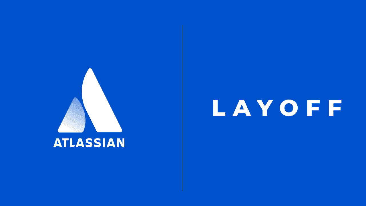 Atlassian office building with employees leaving, symbolizing workforce layoffs amid AI investment.