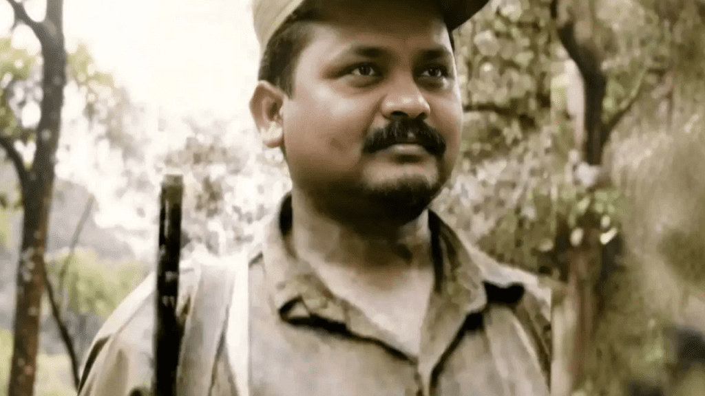 Maoist commander Paparao surrendering with cadres in Bastar forest region