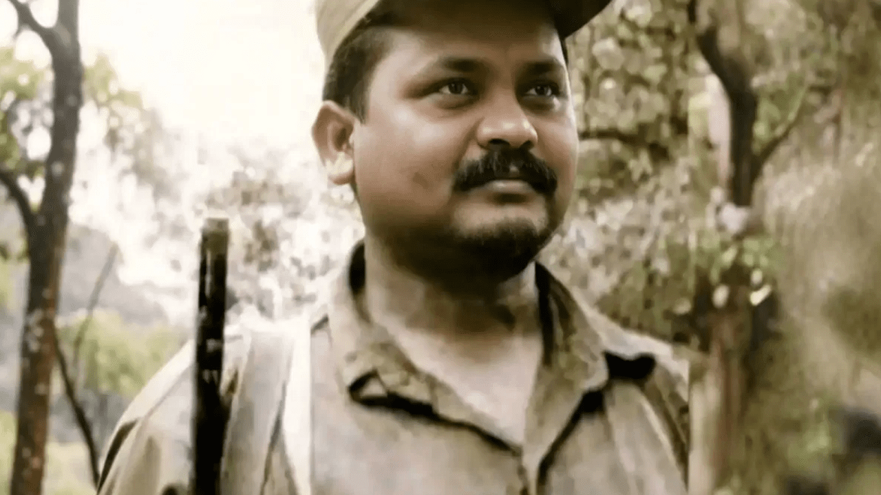 Maoist commander Paparao surrendering with cadres in Bastar forest region