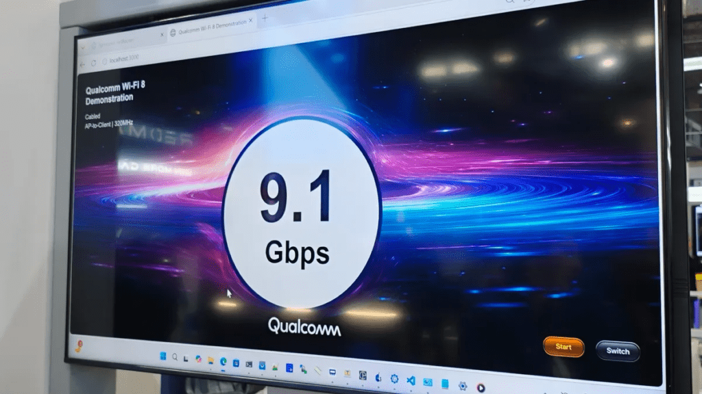 Qualcomm showcased devices reaching speeds of 9.1 Gbps in practical conditions