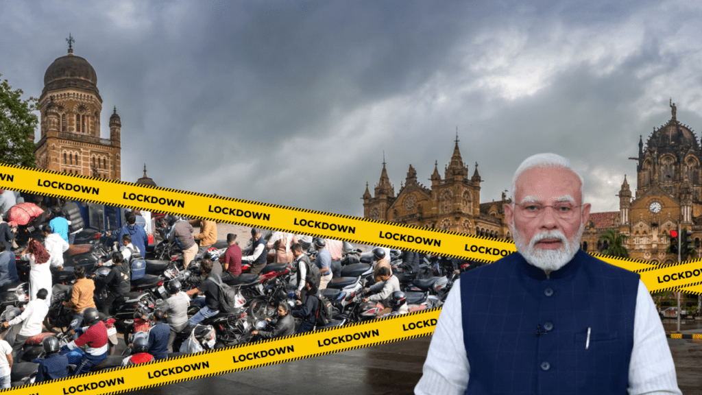 People at petrol pumps in India amid lockdown rumours and fuel supply concerns