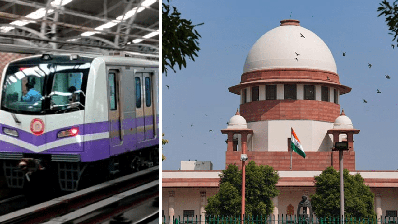 Kolkata Metro Orange Line construction at Chingrighata crossing amid Supreme Court intervention