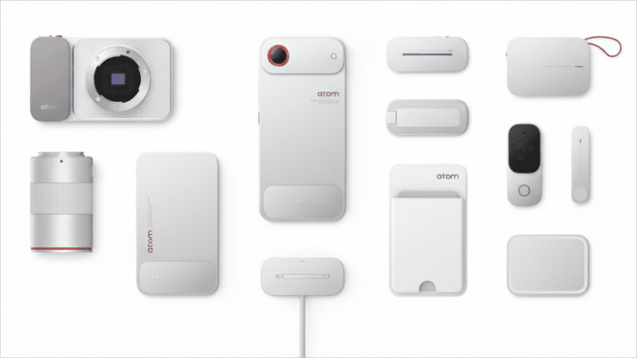 Tecno modular smartphone concept with stackable magnetic accessories on display at MWC 2026