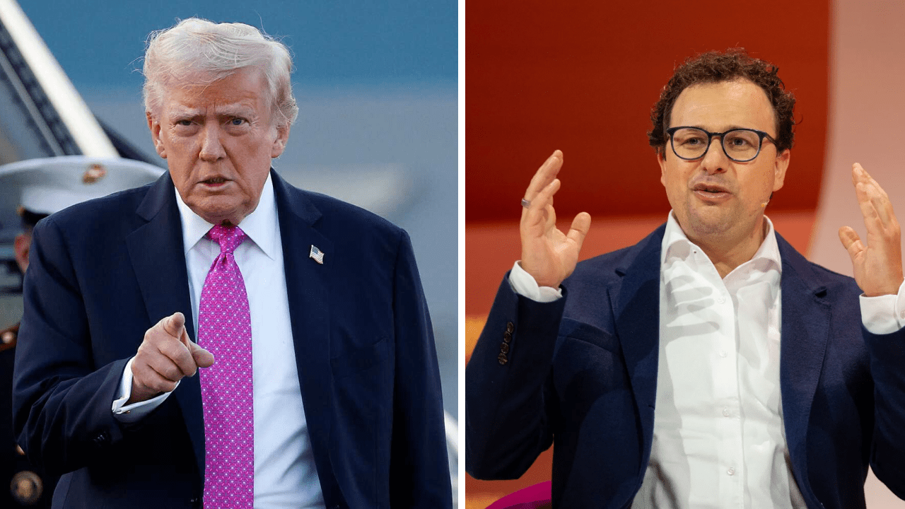 President Donald Trump speaking as AI firm Anthropic and Pentagon dispute over military use of Claude AI unfolds