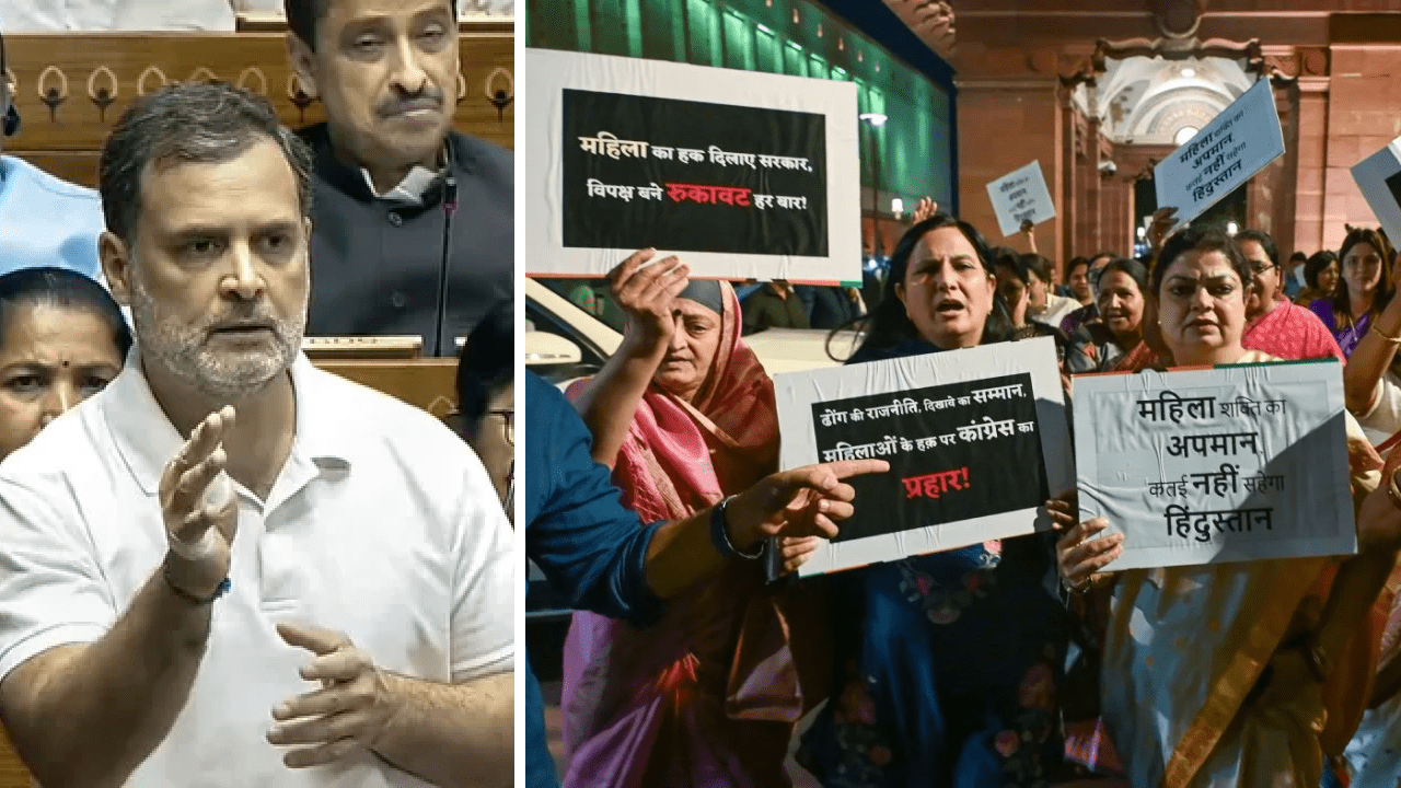 Parliament session during voting on women’s quota amendment bill in Lok Sabha