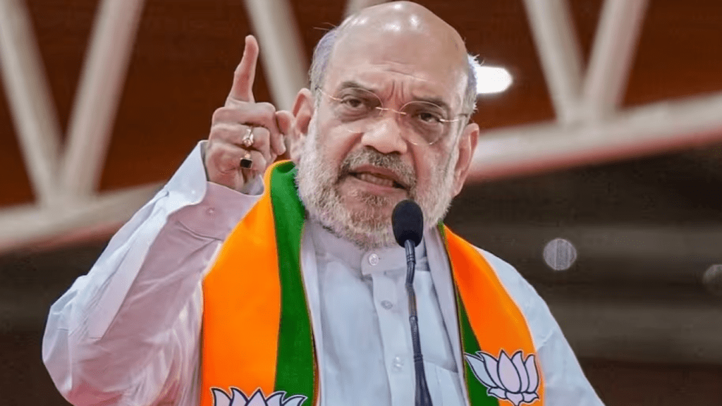 Amit Shah addressing rally in West Bengal elections warning against violence
