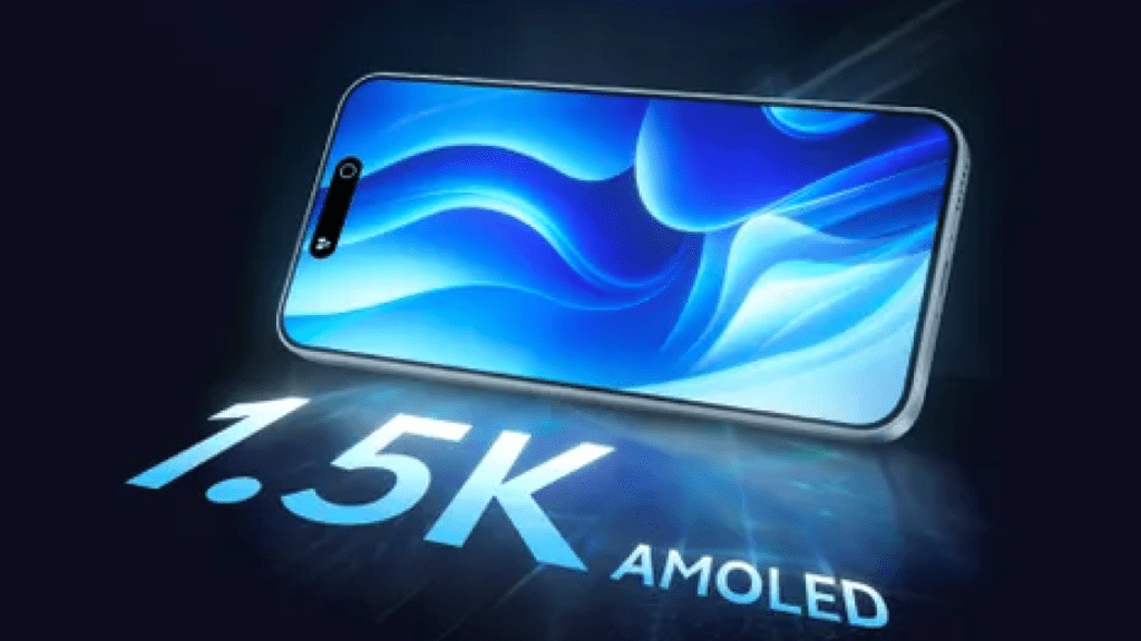 Vivo T5 Pro featuring a 6.8-inch 1.5K AMOLED display with 144Hz refresh rate, HDR10+ support, and up to 5,000 nits brightness for smooth and vivid visuals.