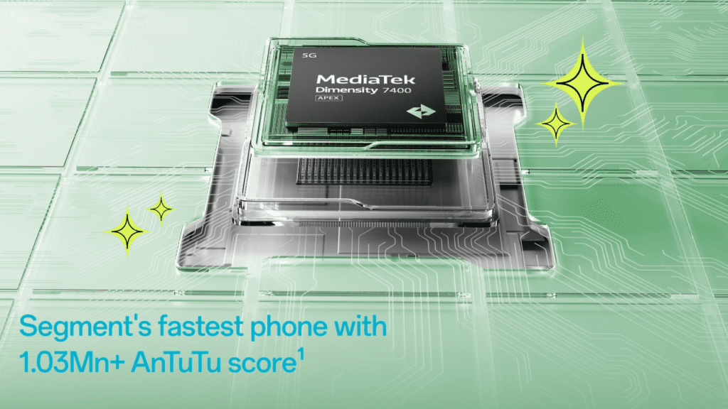 OnePlus Nord CE 6 Lite positioned as a budget-friendly smartphone featuring a MediaTek Dimensity 7400 chipset for efficient everyday performance.