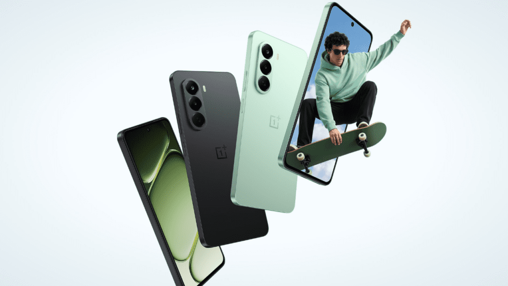 OnePlus Nord CE 6 Lite with a vertical rear camera module, lighter design, and available in Vivid Mint and Hyper Black color options.
