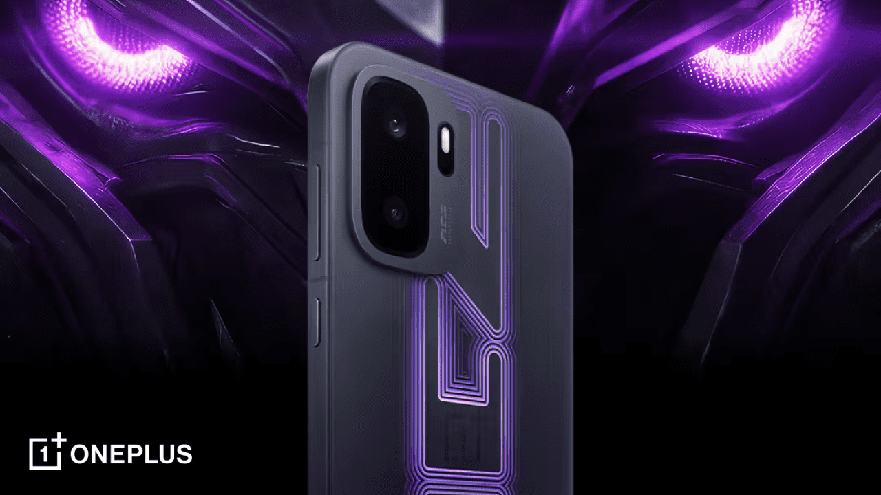 OnePlus Ace 6 Ultra gaming smartphone with Dimensity 9500 and 8,600mAh battery alongside Strix gaming controller.