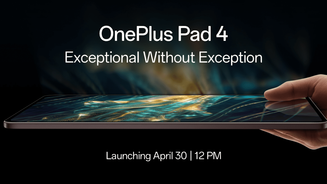 OnePlus Pad 4 India launch teaser showing 13.2-inch tablet with Snapdragon 8 Elite Gen 5 and 3.4K display
