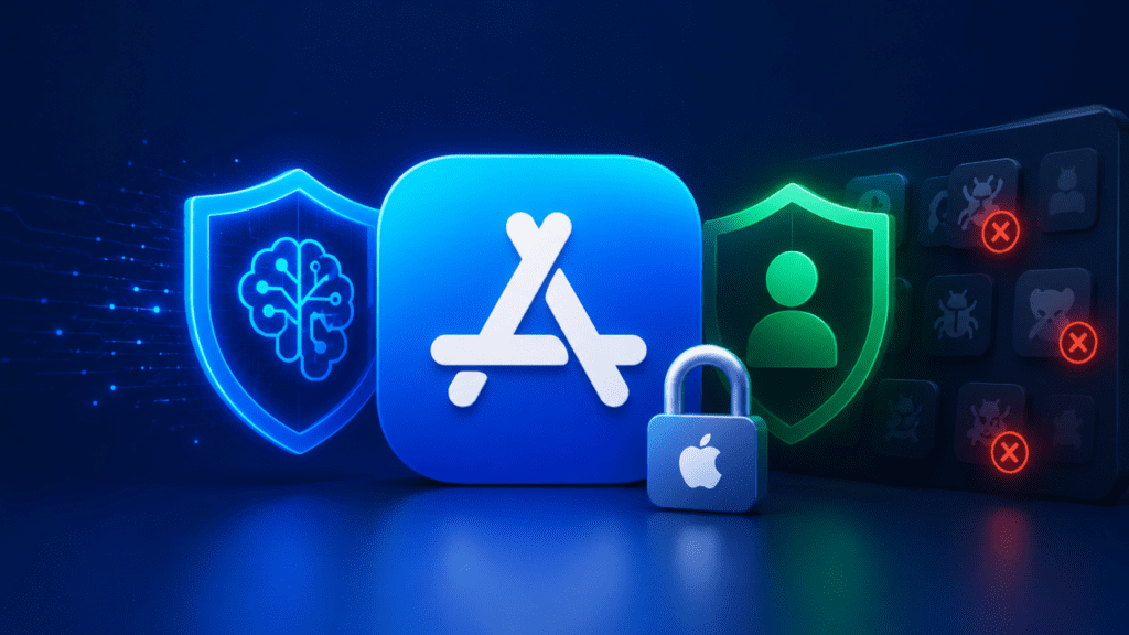 Apple App Store security system using AI and human reviewers to prevent billions in online fraud and malicious app activity