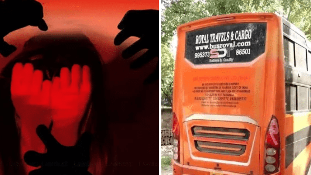 Delhi Police personnel investigating seized sleeper bus linked to moving bus gangrape case in northwest Delhi