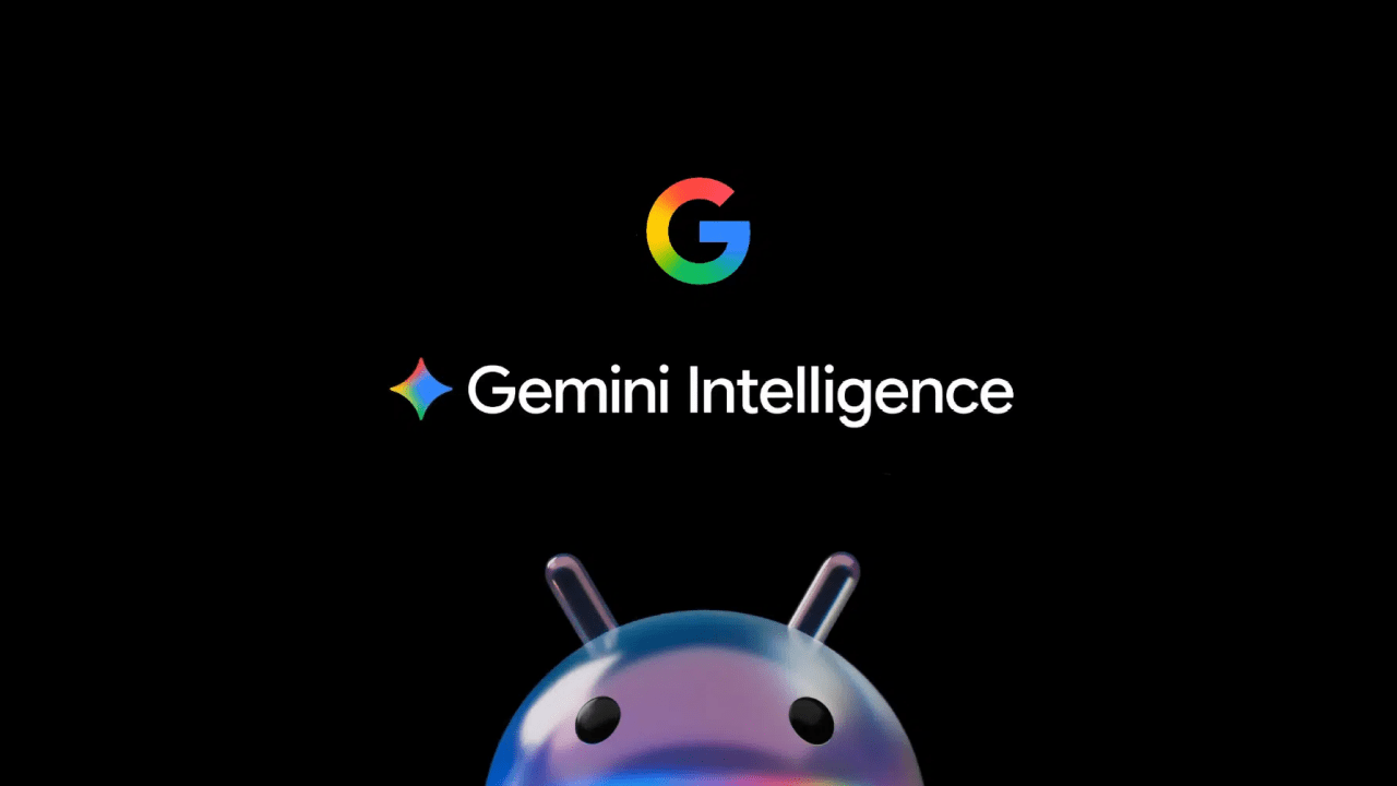 Google Gemini Intelligence AI features displayed on Android smartphones during Google I/O 2026 announcements