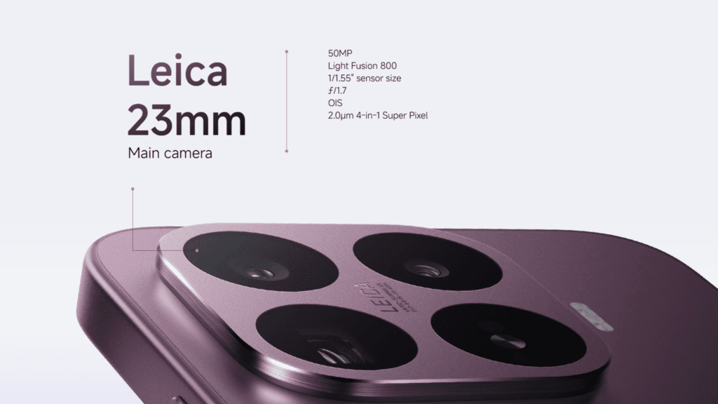 Xiaomi 17T smartphone featuring a Leica-branded triple rear camera system with 50MP primary sensor, 50MP periscope telephoto lens with 5x optical zoom, and 12MP ultra-wide camera, supporting 15mm to 115mm focal range for versatile photography including portraits, landscapes, and long-range shots.