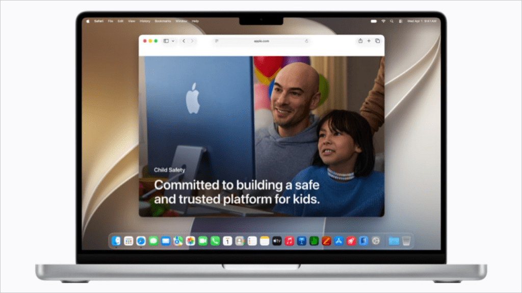 Apple child safety tools displayed on iPhone and iPad screens as parents manage online protections and screen time settings for children