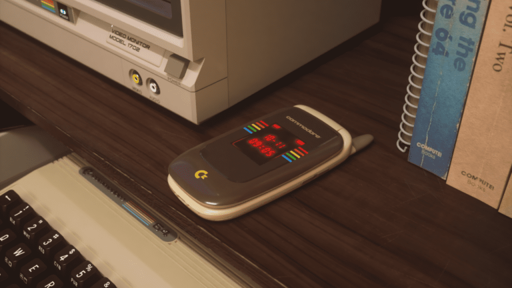 Commodore Callback 8020 retro flip phone featuring digital detox features, social media blocking technology, and nostalgic design elements